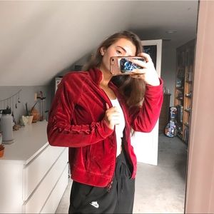 New York Laundry velvet track jacket